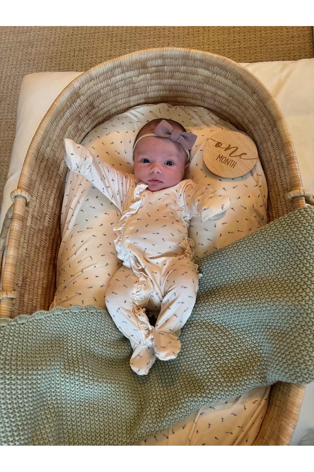 Pretty Petals Ruffled Footie