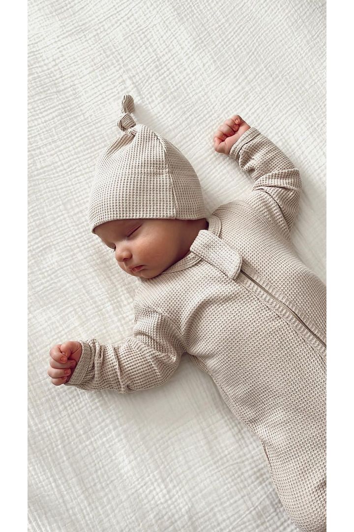 Organic Waffle Knit Footie