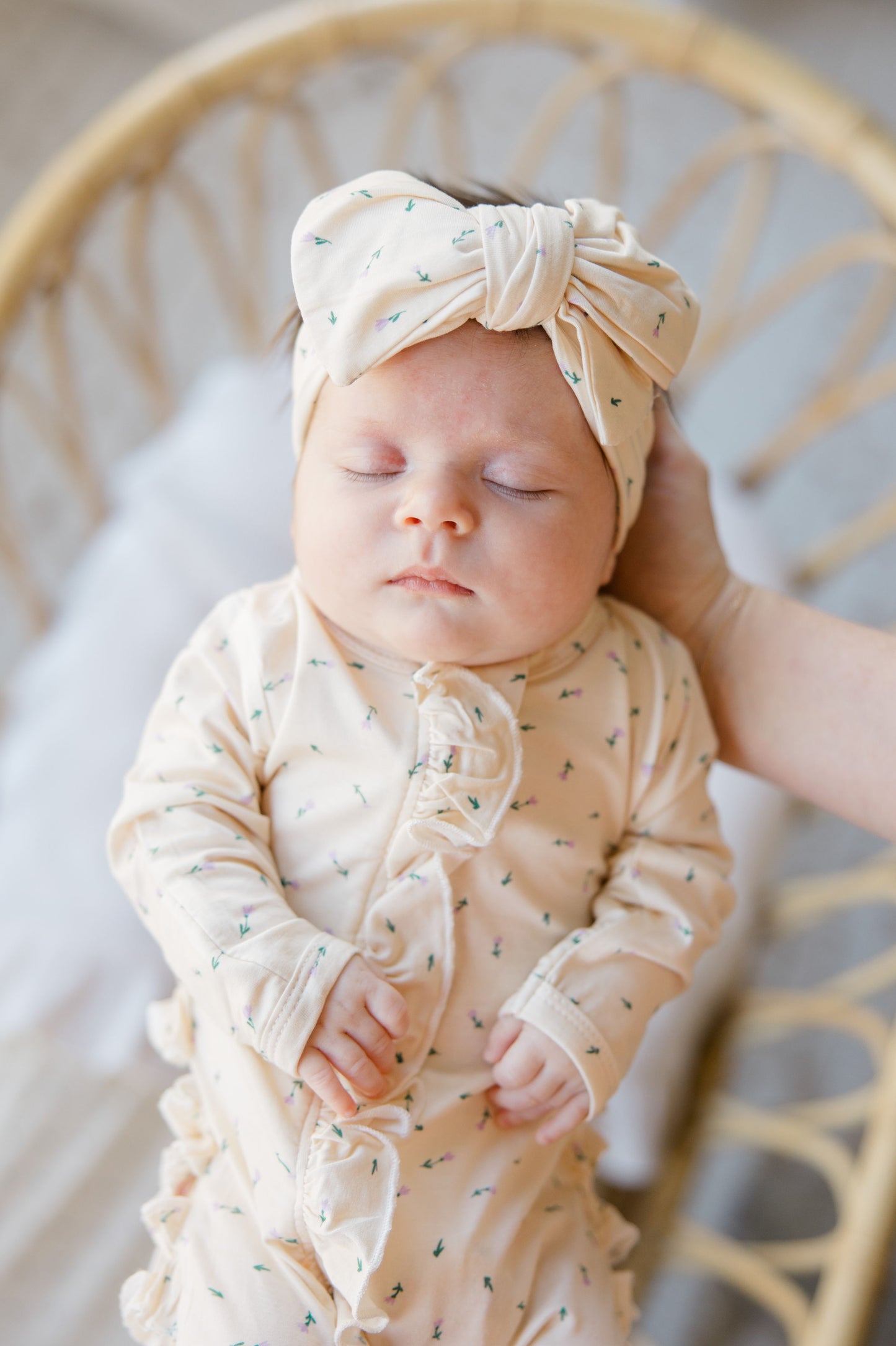 Pretty Petals Ruffled Footie