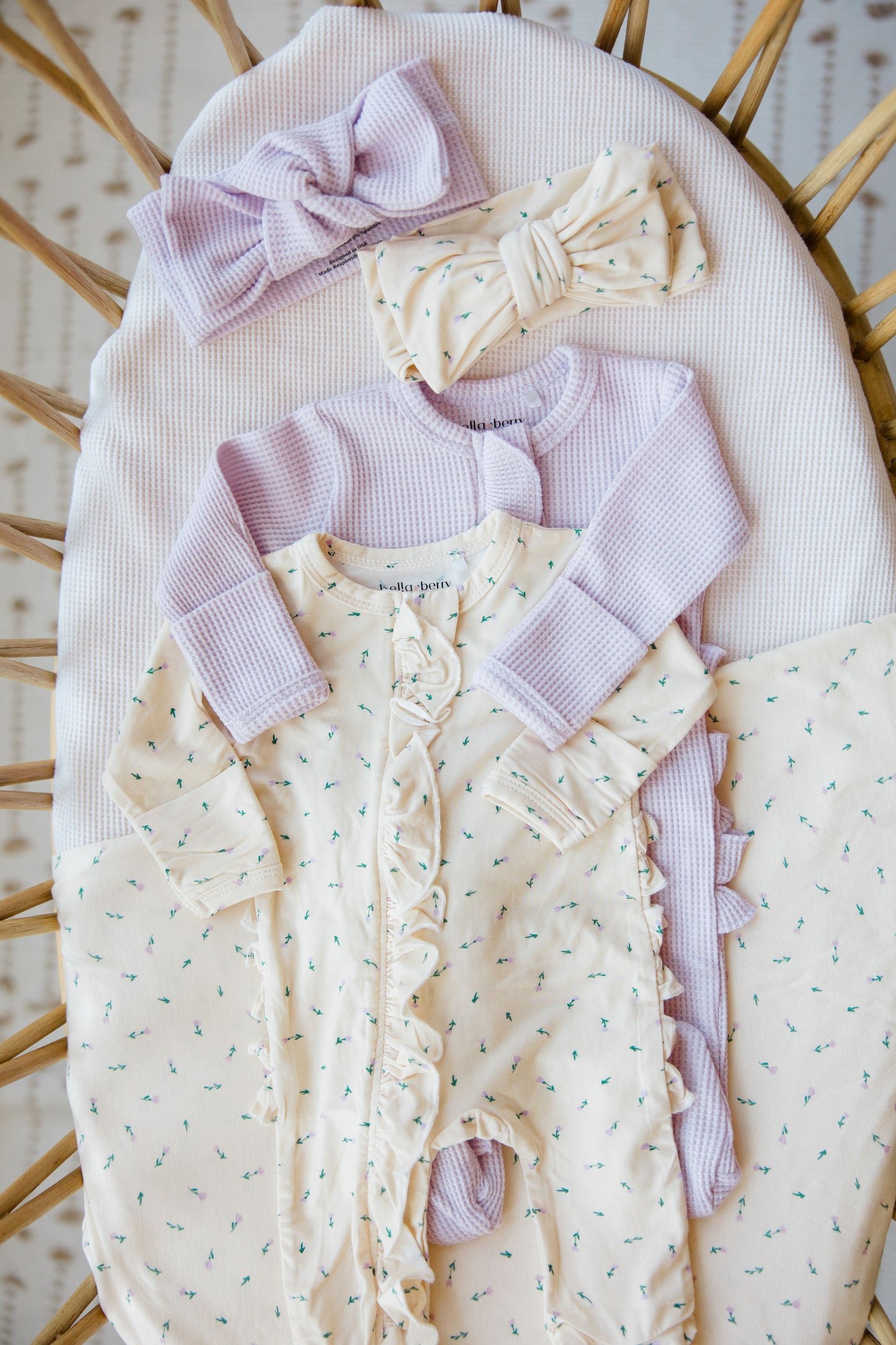 Pretty Petals Ruffled Footie