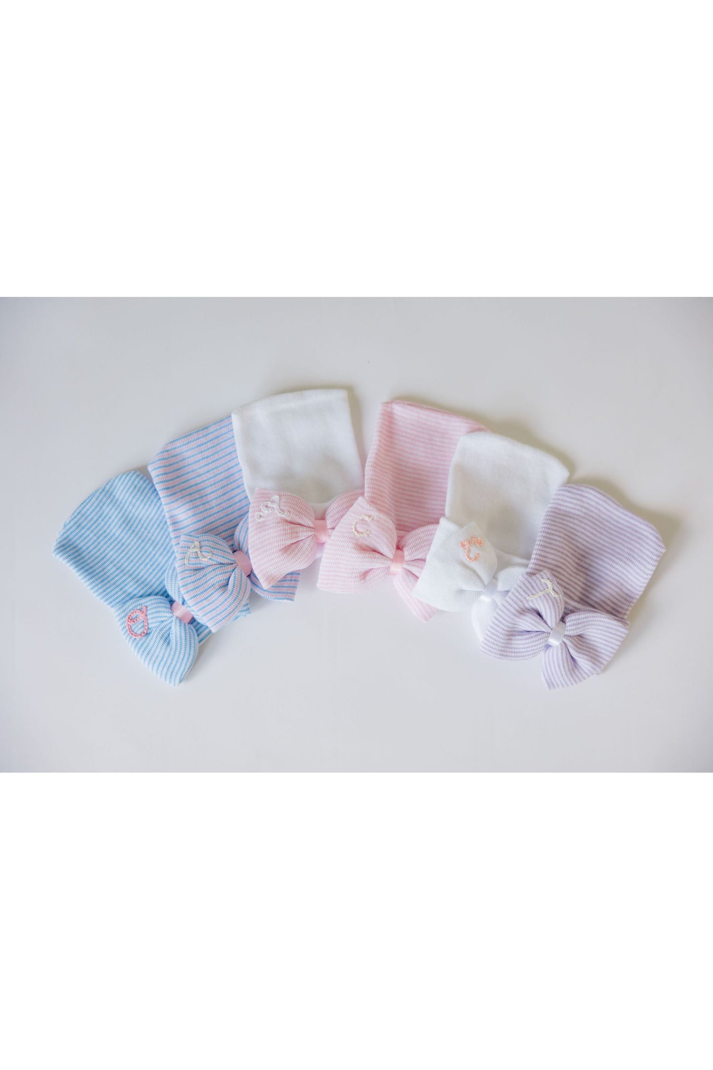 Hand Stitched Newborn Bow Hat