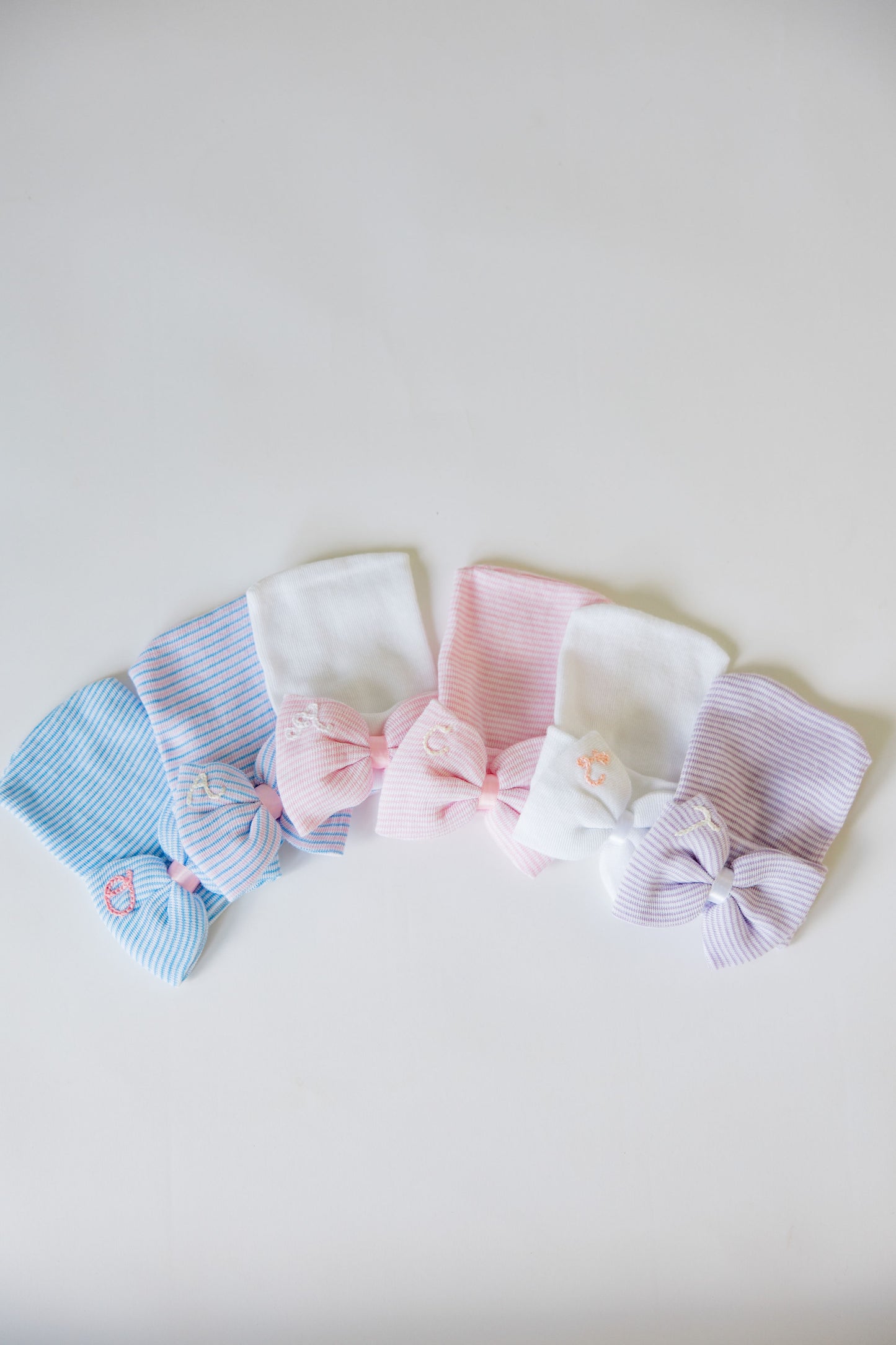 Hand Stitched Newborn Bow Hat