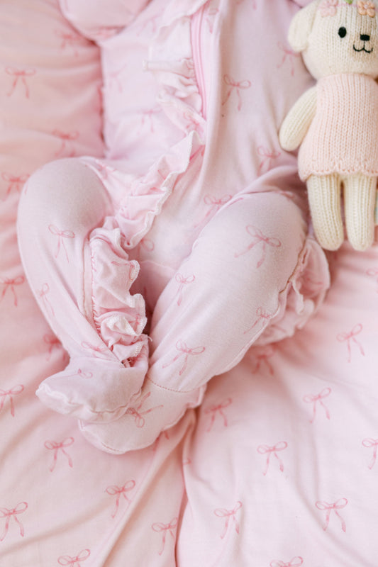 Blush & Bows Swaddle | Blanket