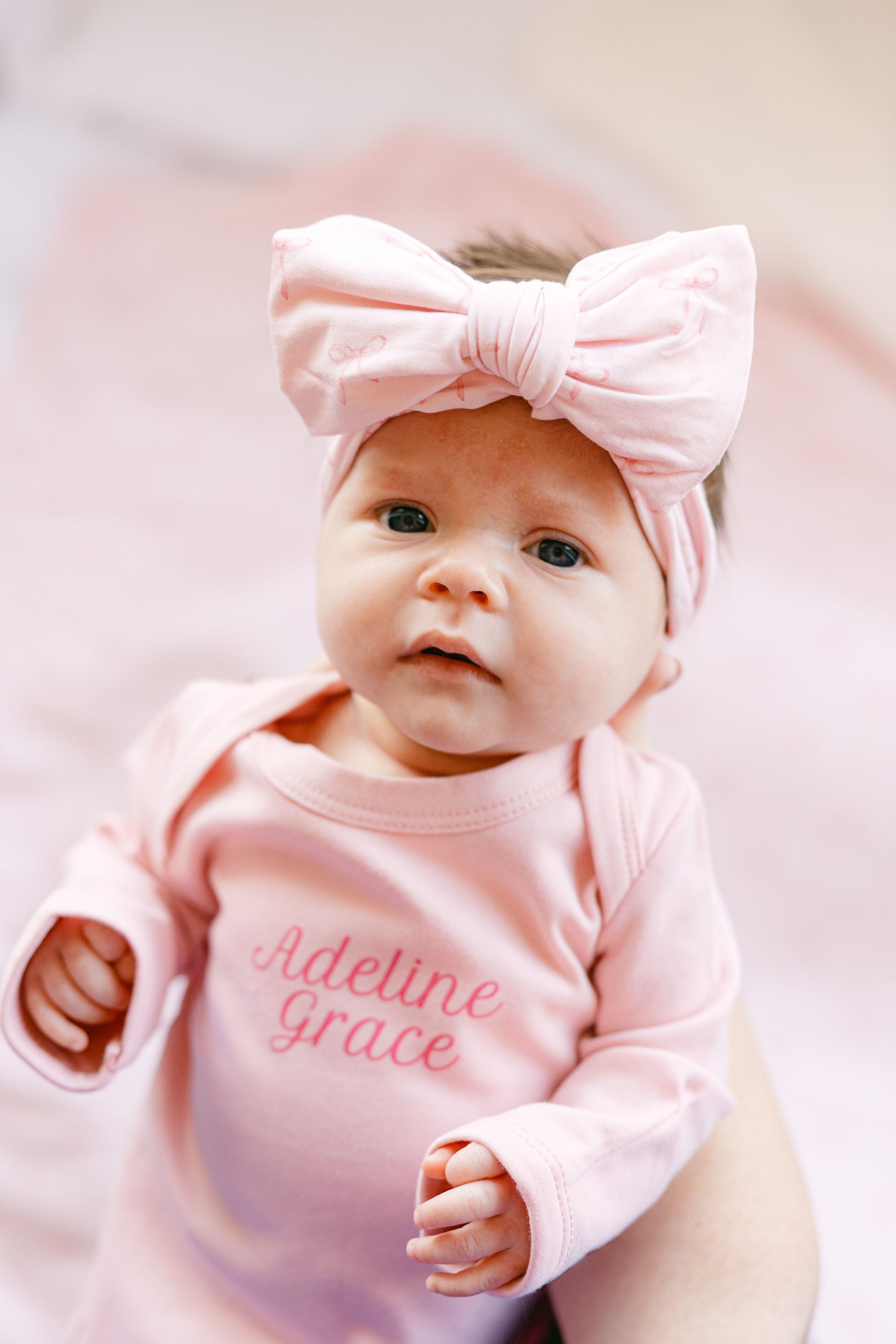 Personalized Organic Cotton Knotted Gown with Hat