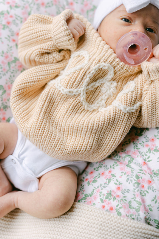 Hand Stitched Chunky Knit Sweater