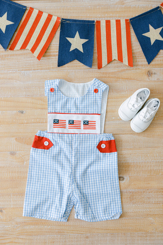 American Flag Boys' Gingham Outfit