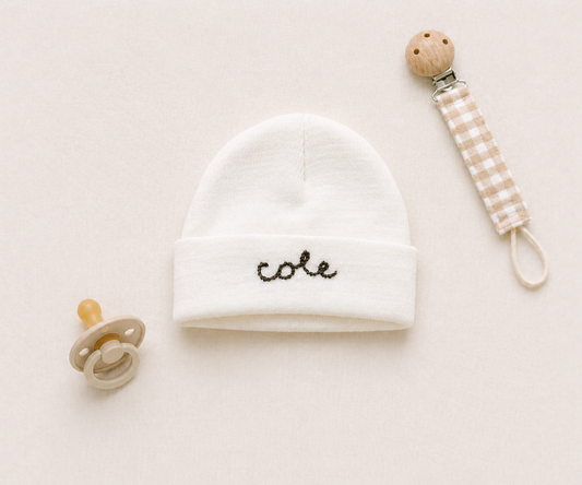 Hand Stitched Knitted Beanie
