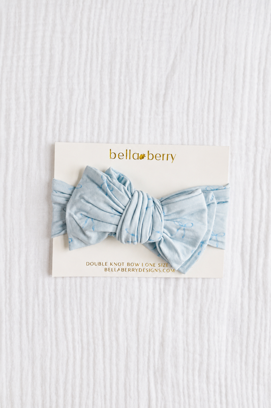 Something Blue Double Knot Bow