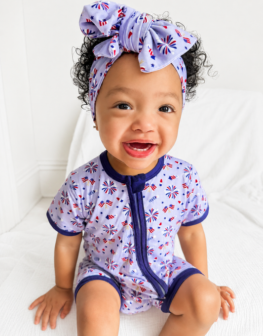 Tiny Firecracker Bamboo Romper