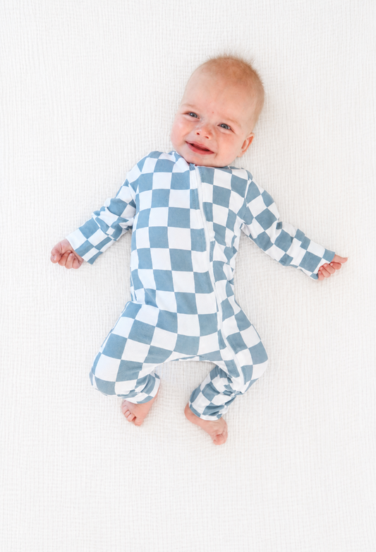 Organic Cotton Checkered Romper