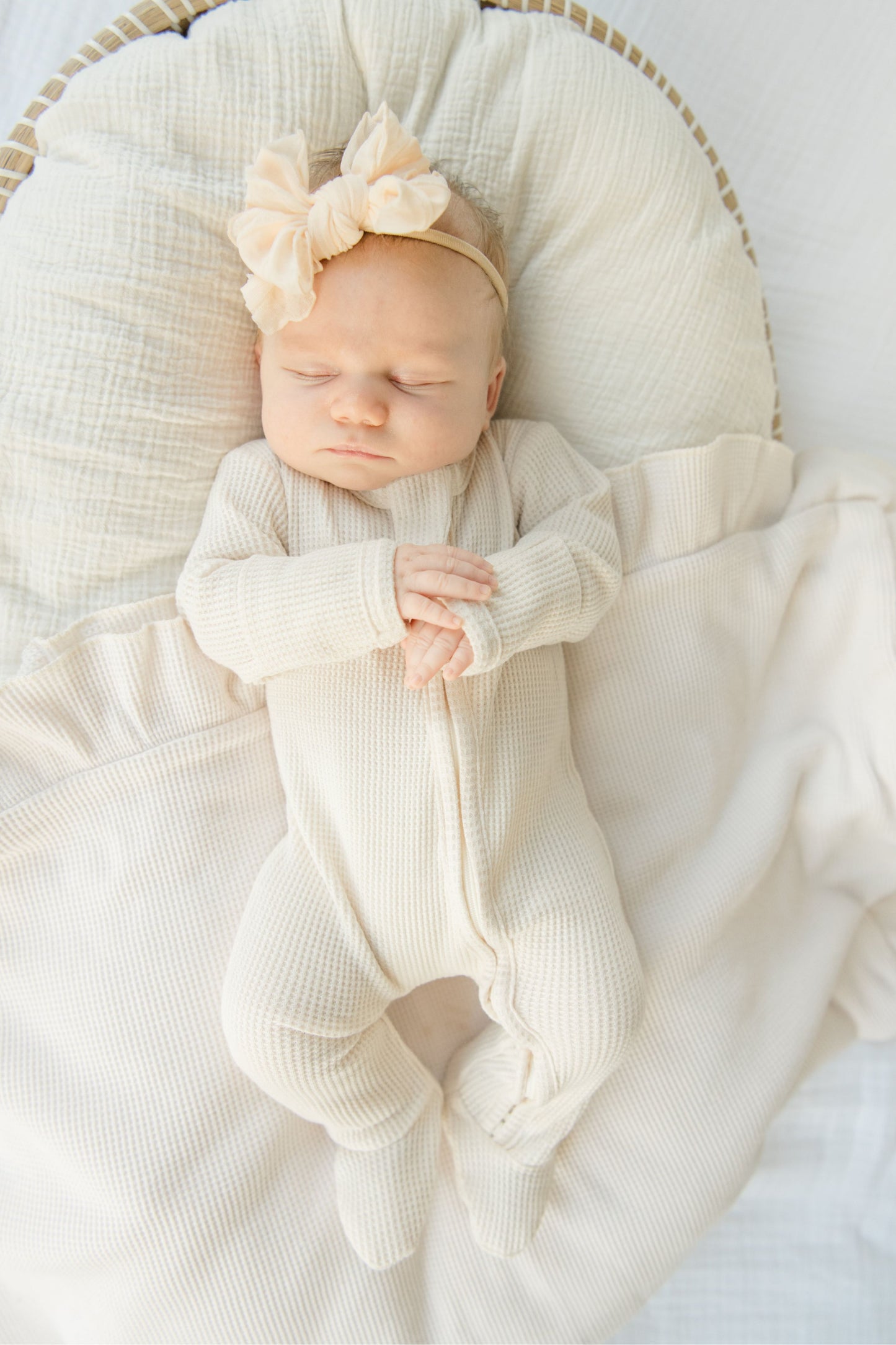 Organic Waffle Knit Footie