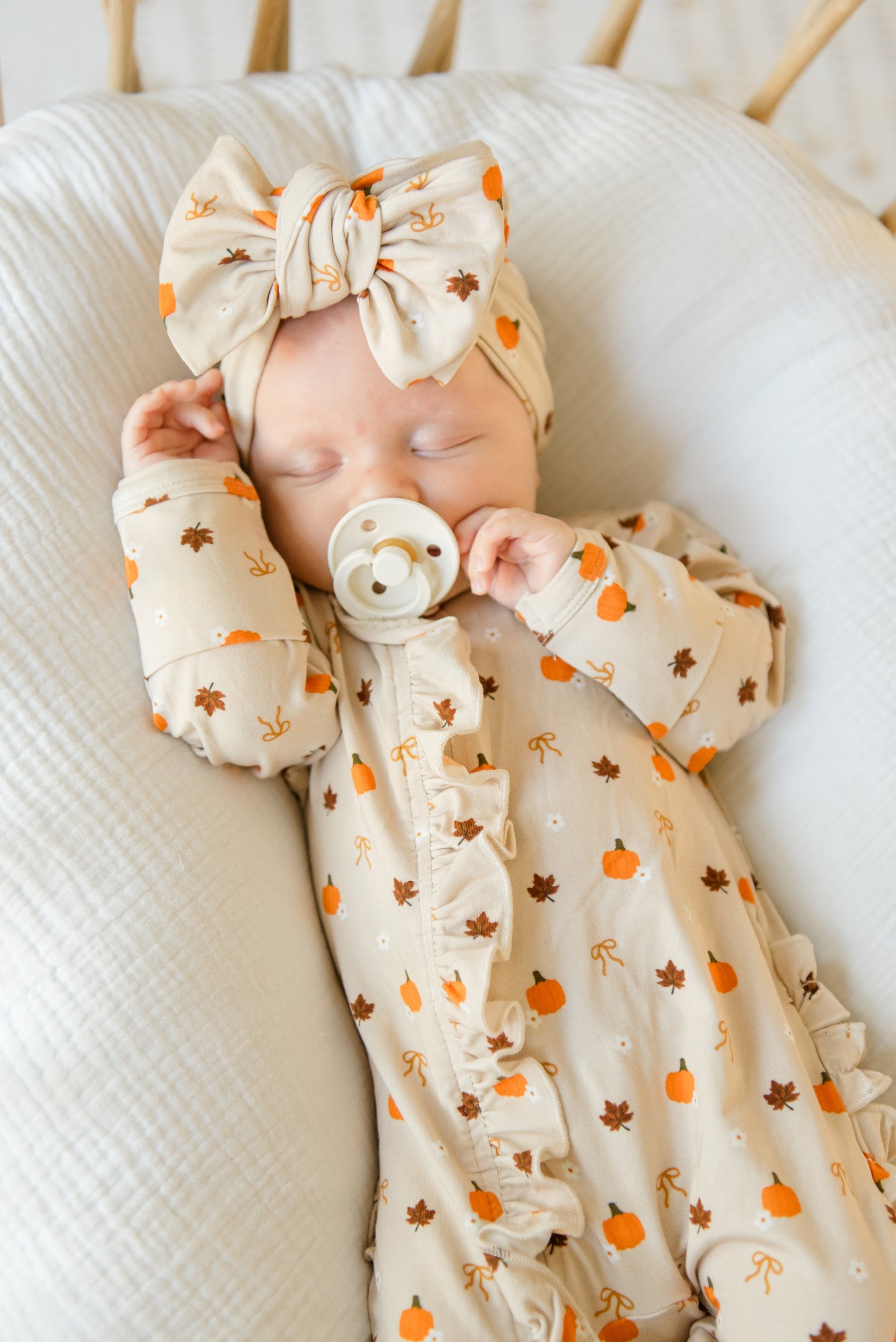 Fall-ing In Love Ruffled Footie
