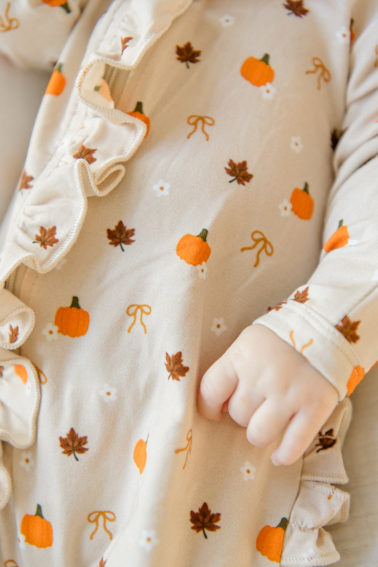 Fall-ing In Love Ruffled Footie