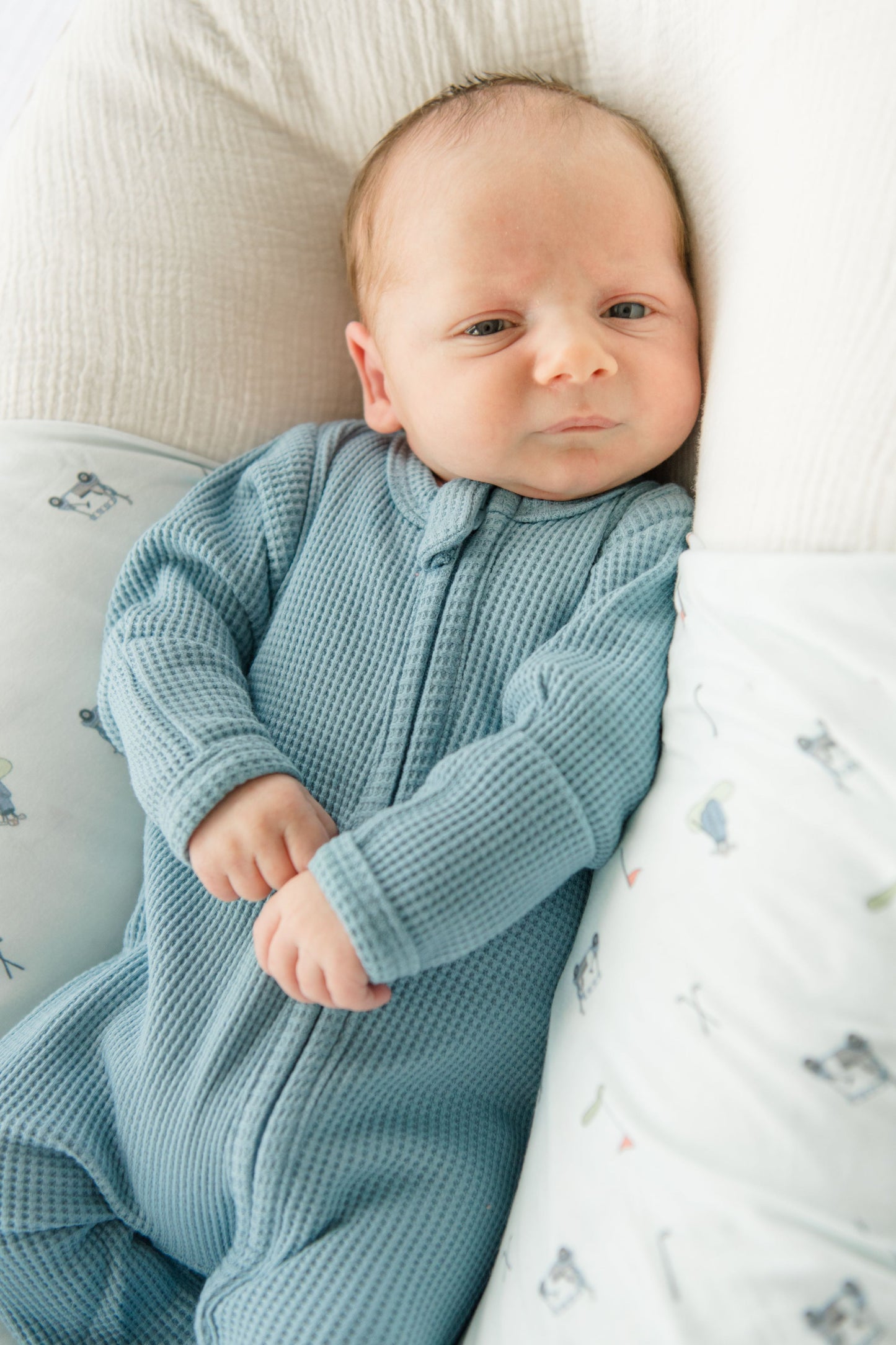 Organic Waffle Knit Footie