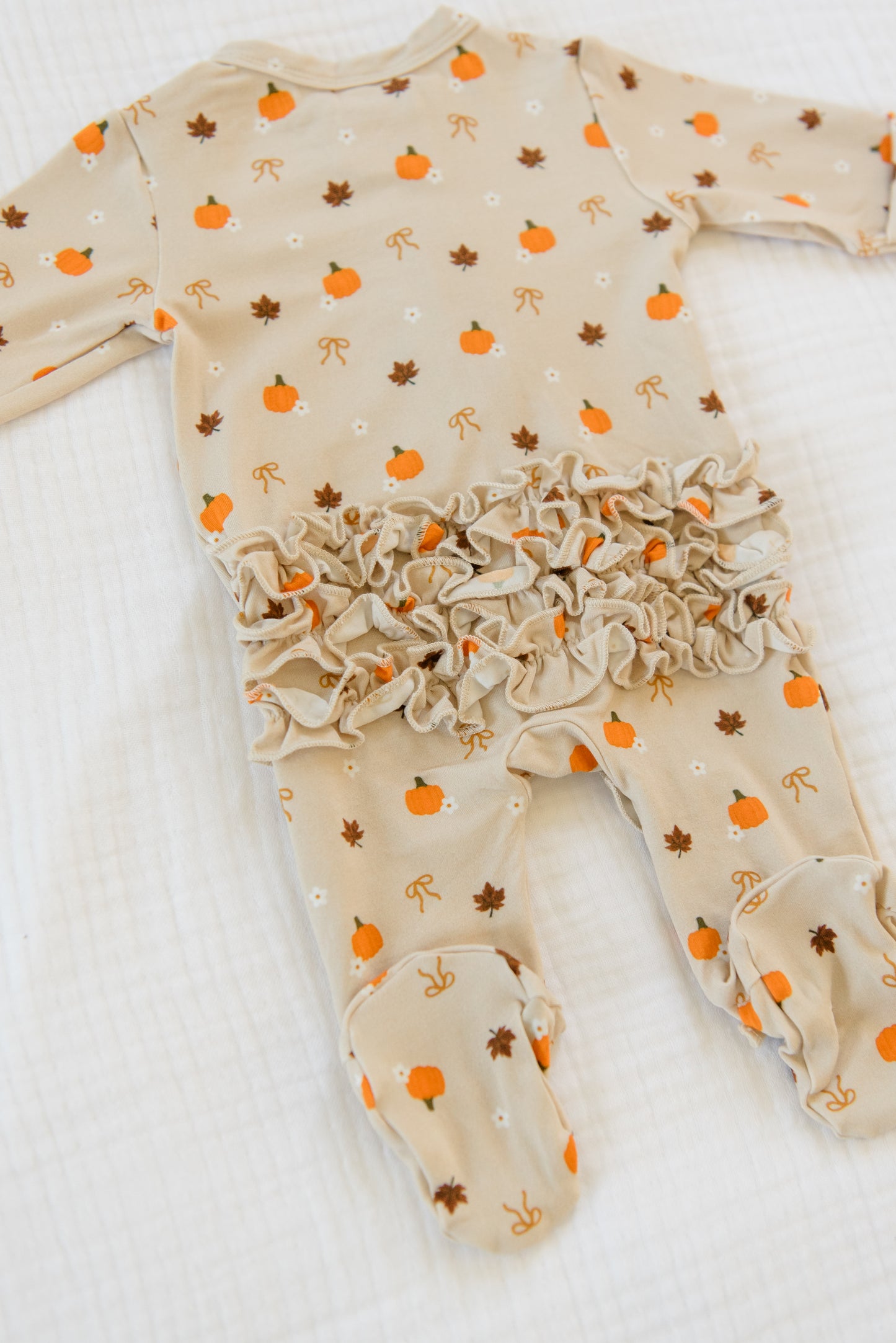 Fall-ing In Love Ruffled Footie