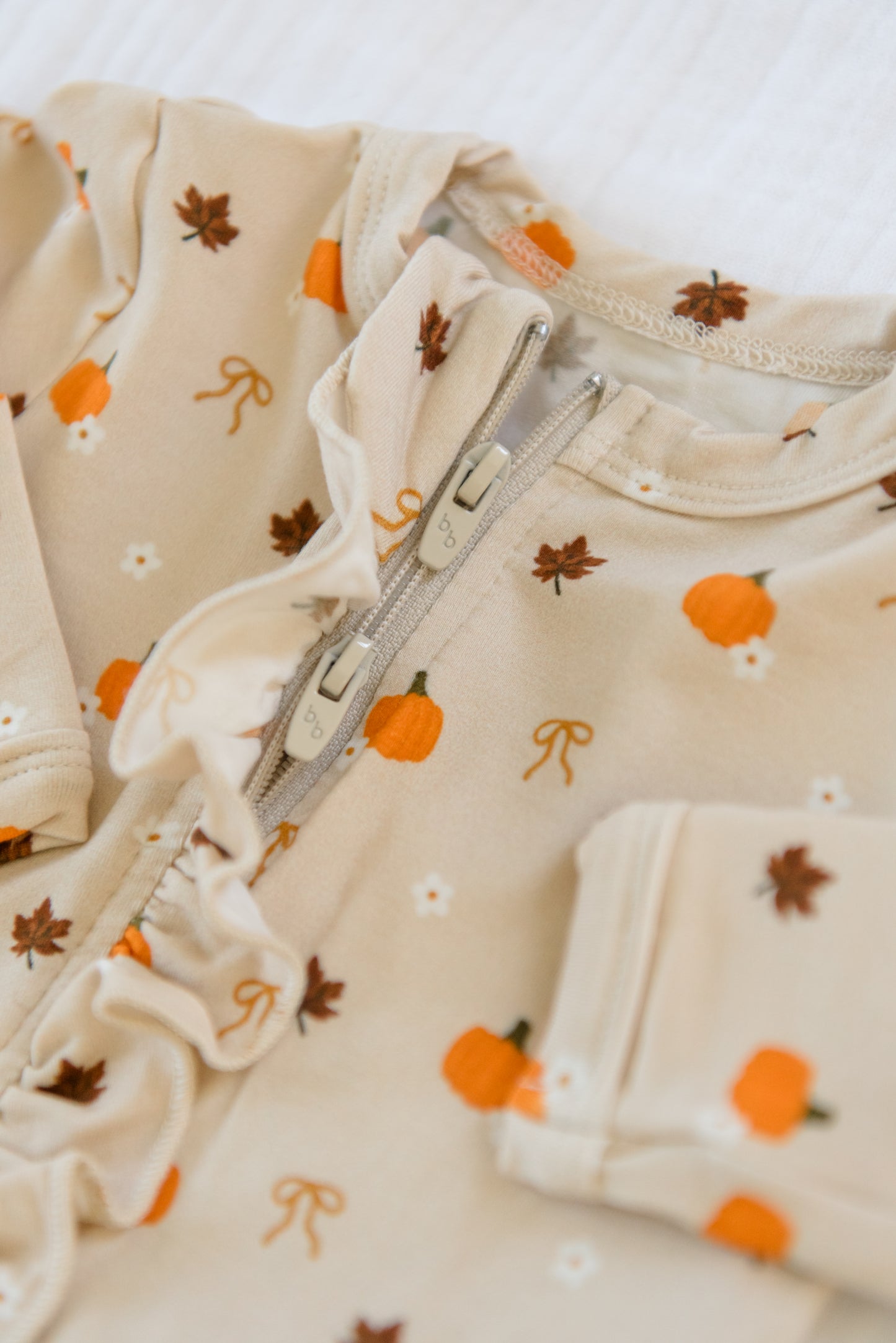 Fall-ing In Love Ruffled Footie