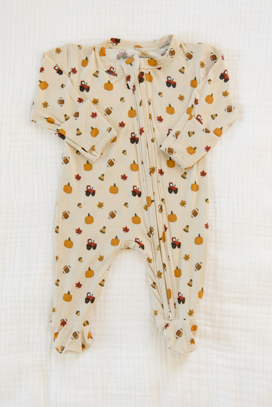 Fall-ing In Love Bamboo Footie