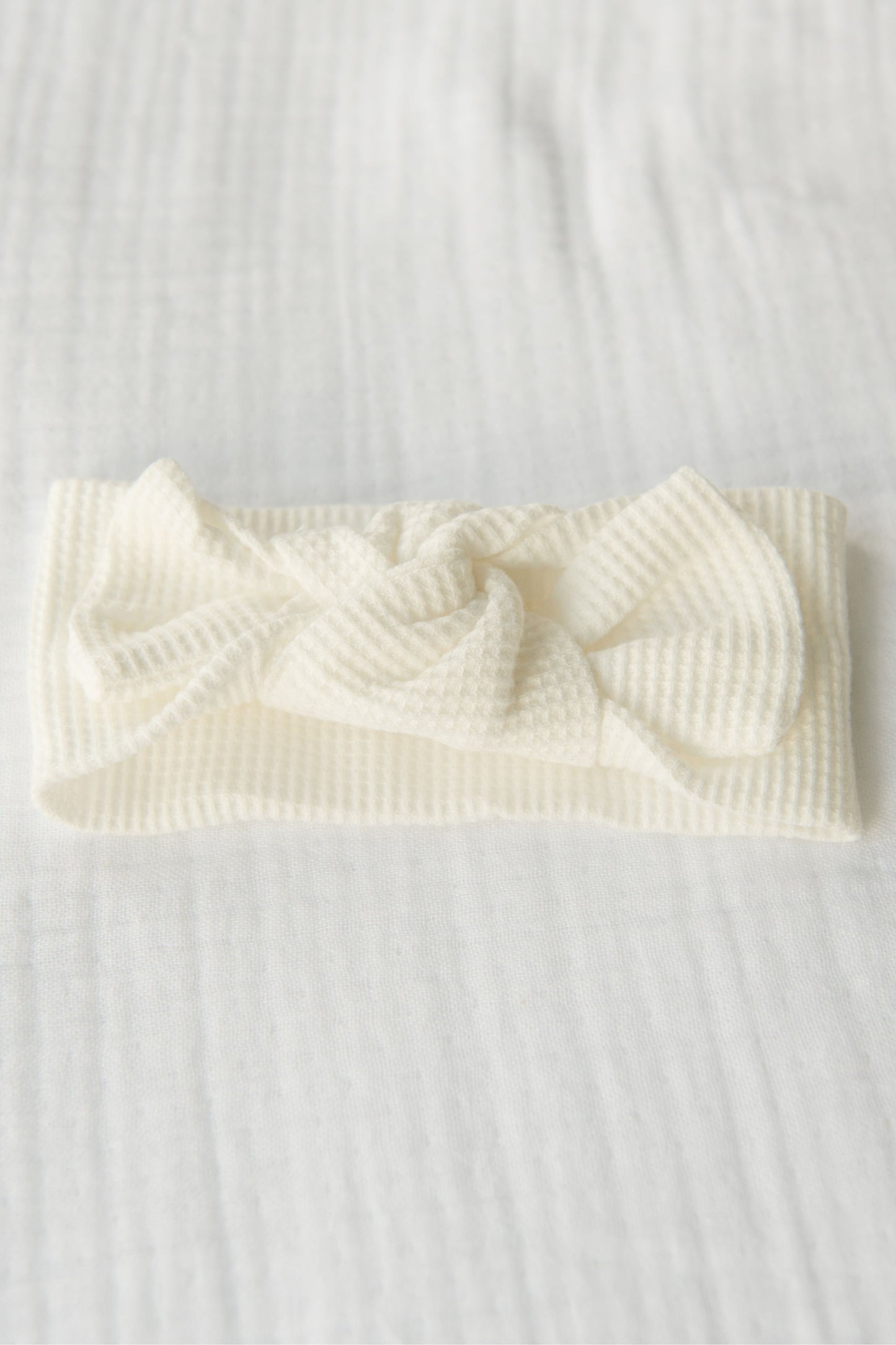 Organic Cotton Waffle Bow