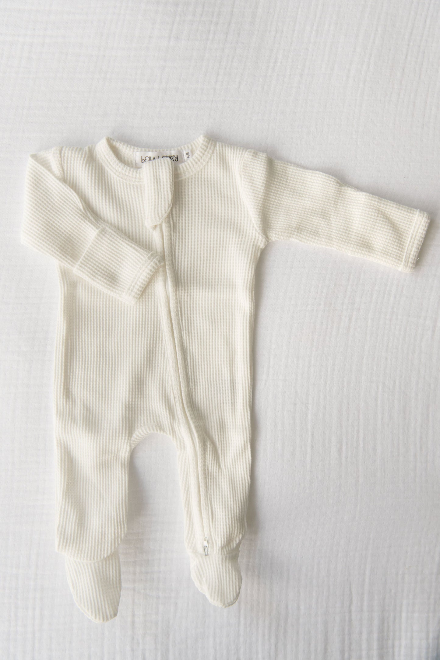 Organic Waffle Knit Footie