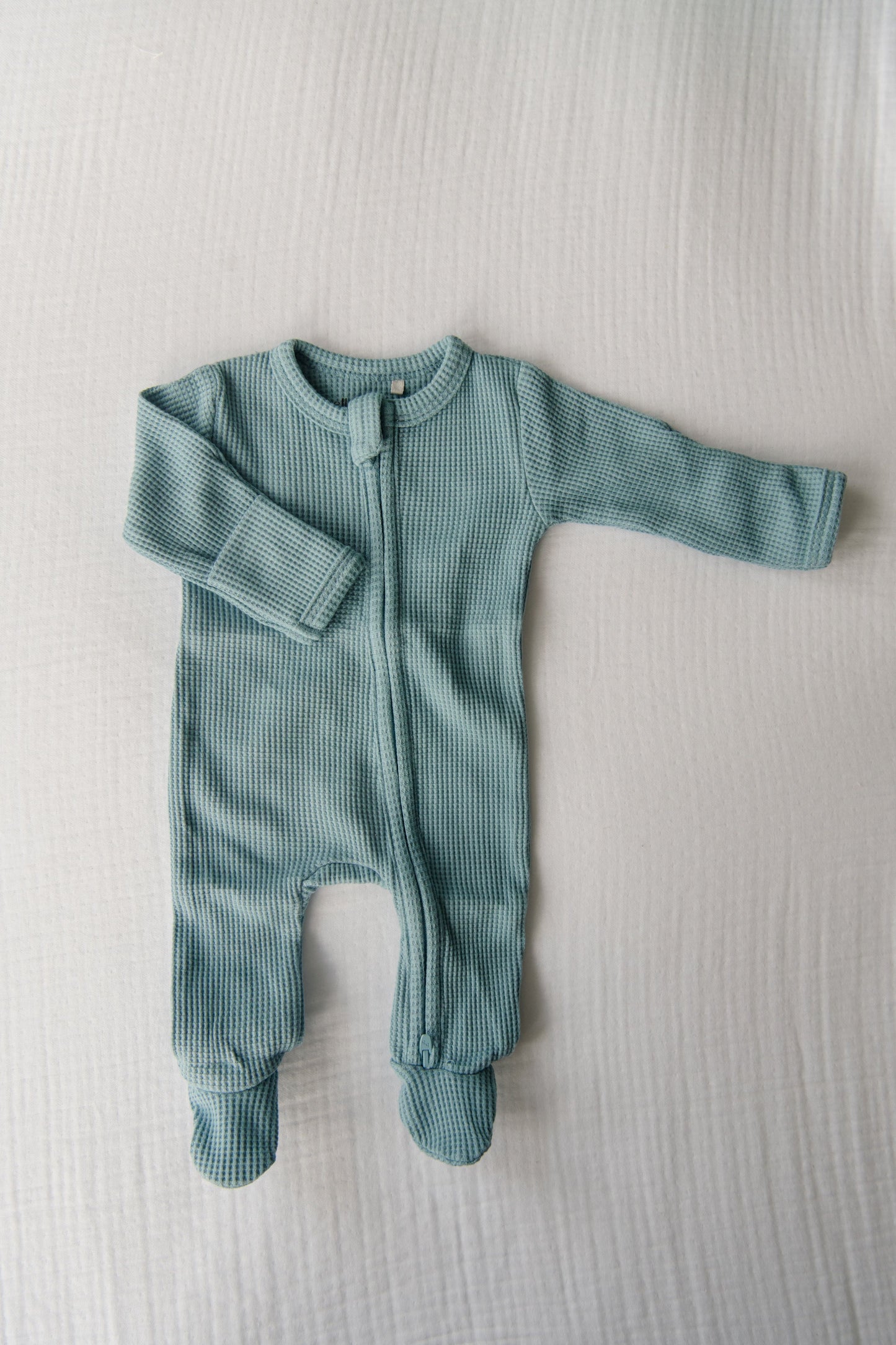 Organic Waffle Knit Footie