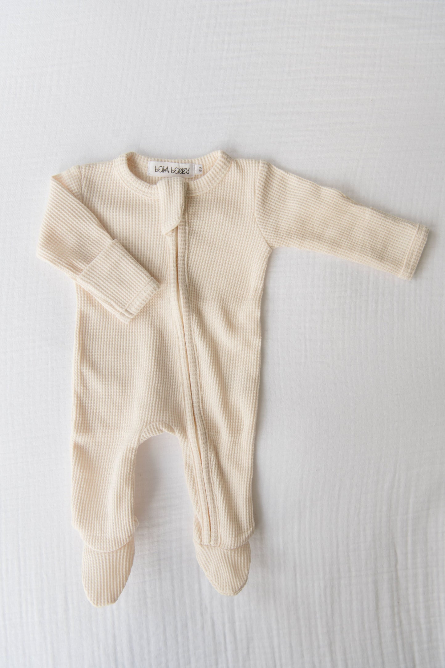 Organic Waffle Knit Footie