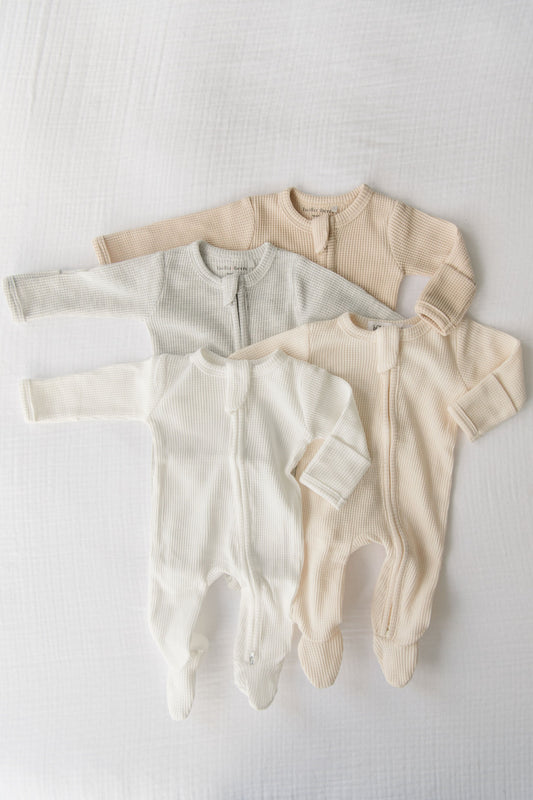 Organic Waffle Knit Footie