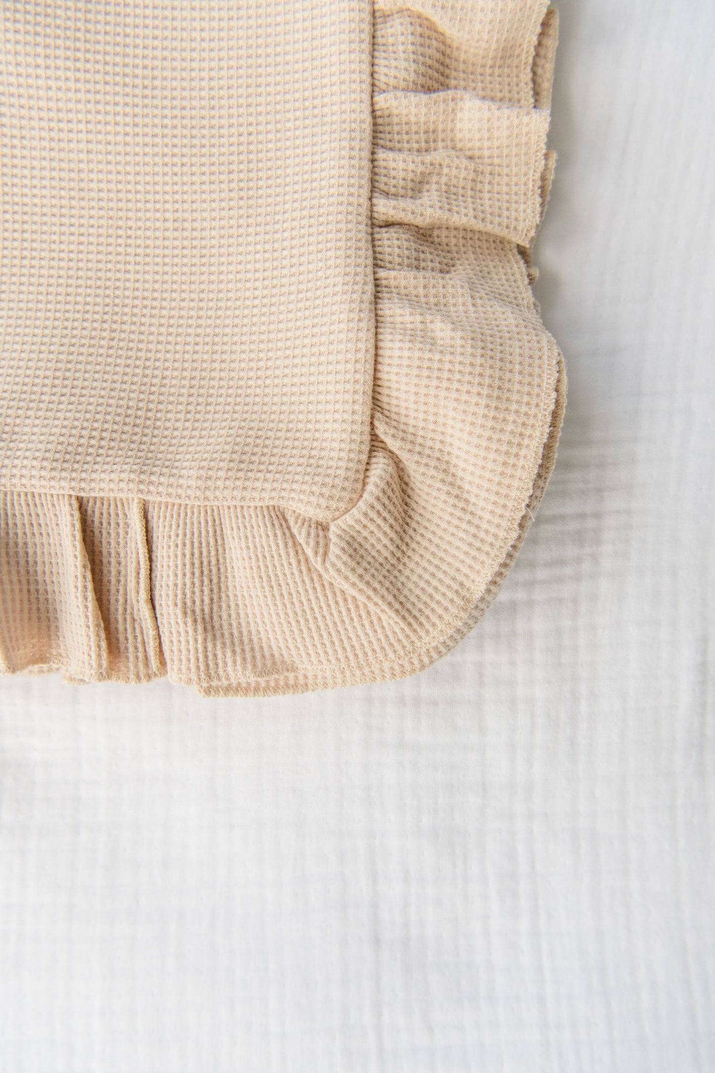 Embroidered Knitted Ruffled Blanket