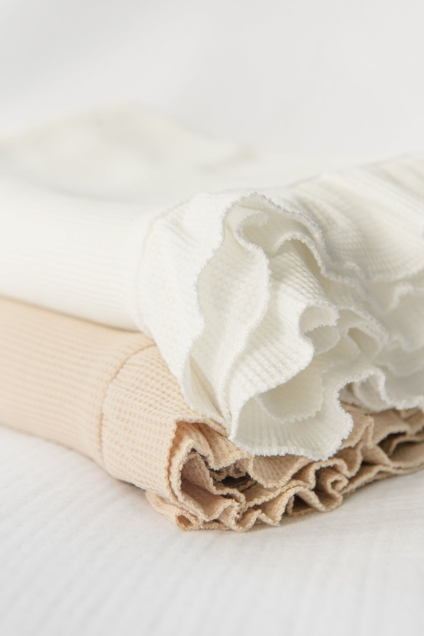 Embroidered Knitted Ruffled Blanket