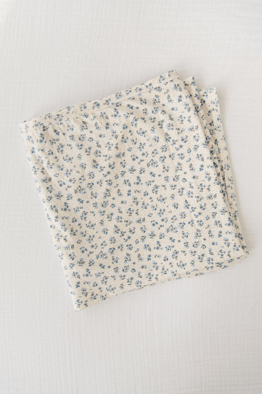 Blooming Blues Swaddle | Blanket