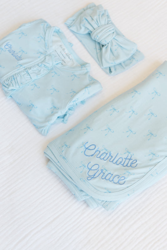 Something Blue Swaddle | Blanket