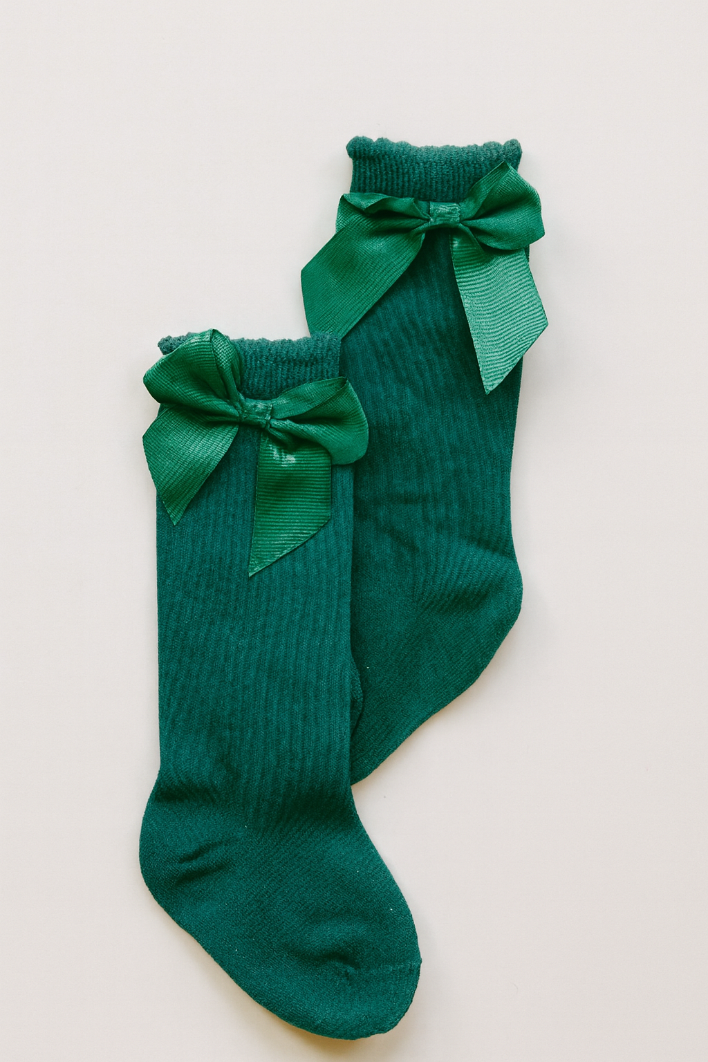 Christmas Knee High Socks with Bow
