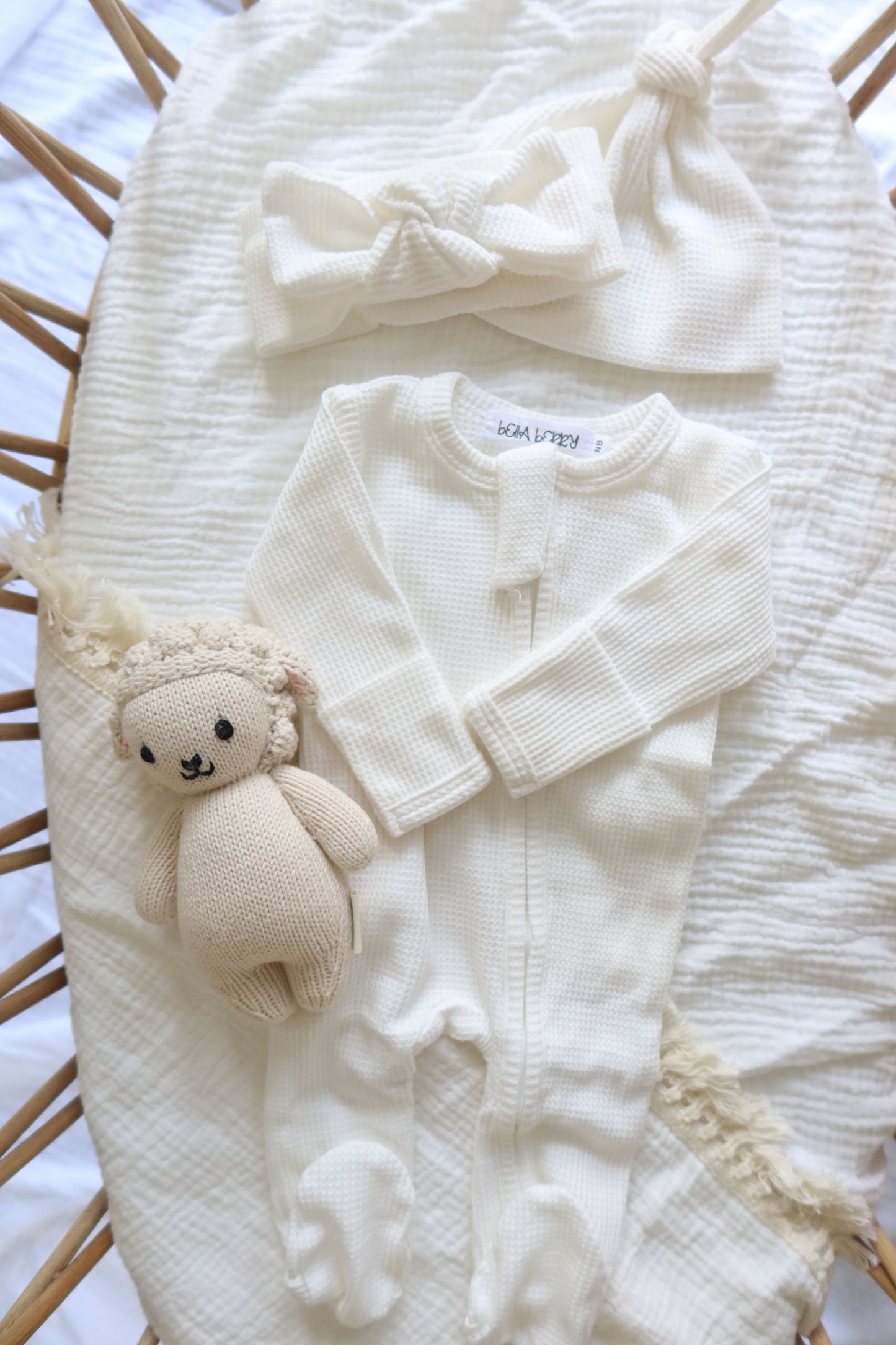Organic Waffle Knit Footie