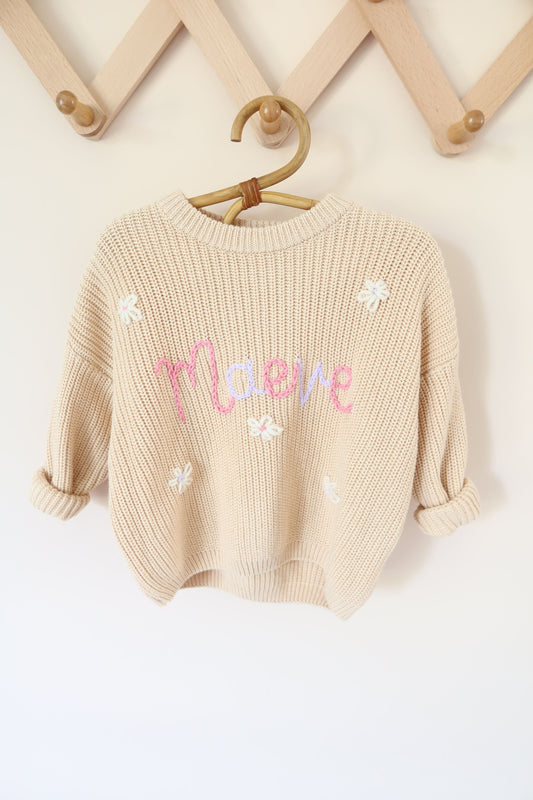 Hand Stitched Chunky Knit Sweater