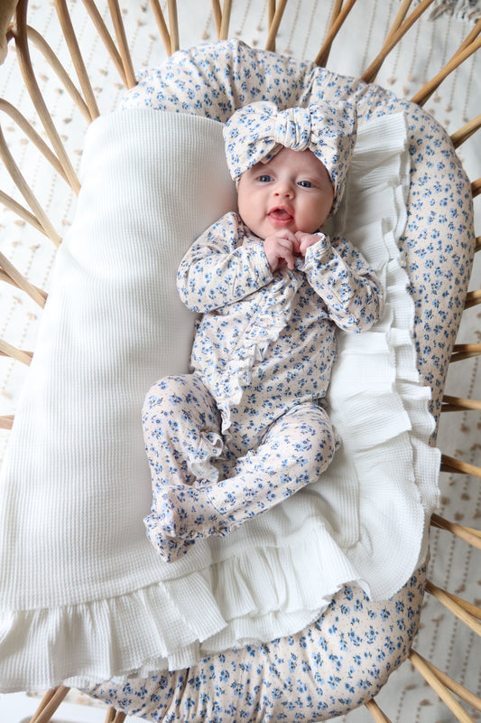 Blooming Blues Swaddle | Blanket