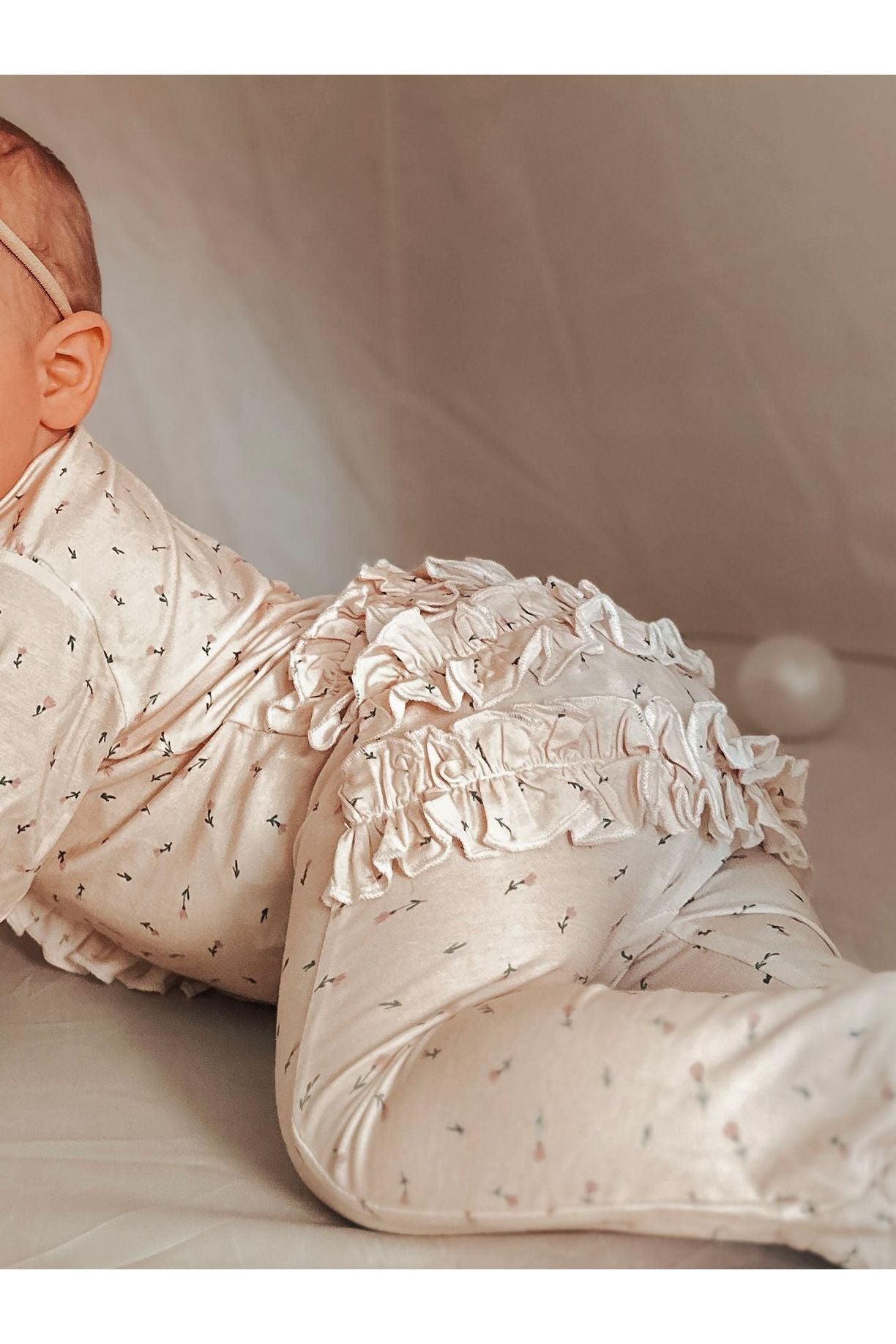 Pretty Petals Ruffled Footie