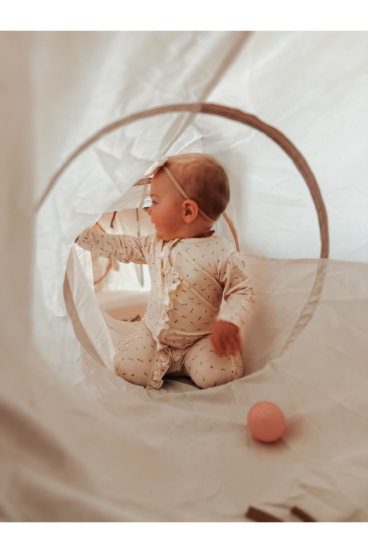 Pretty Petals Ruffled Footie