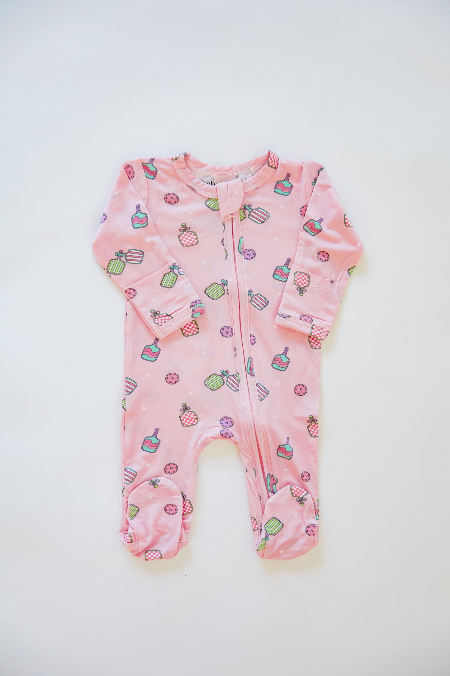 Paddle Pals Bamboo Footie- Pink