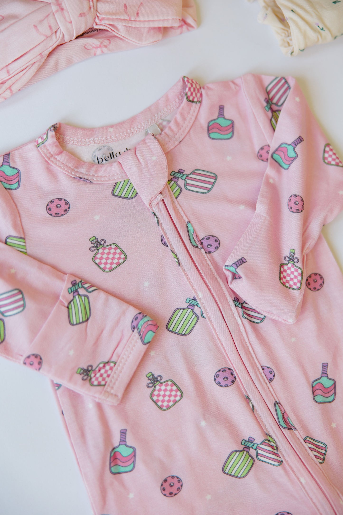 Paddle Pals Bamboo Footie- Pink