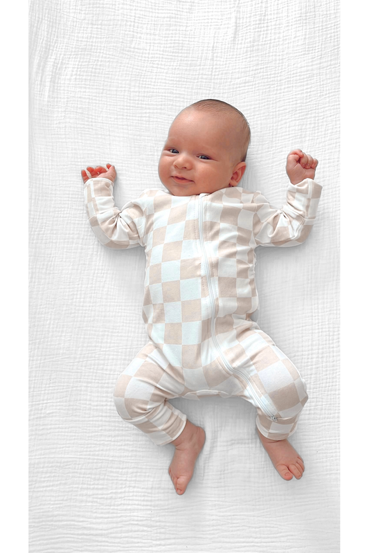 Organic Cotton Checkered Romper