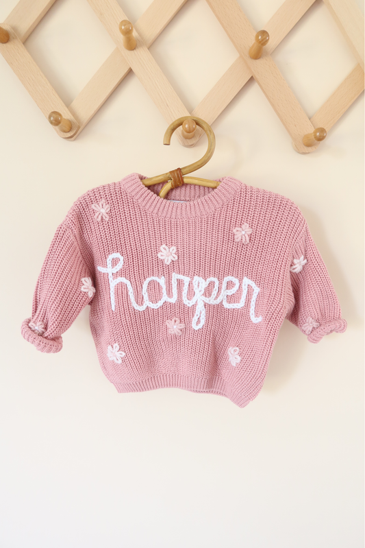 Hand Stitched Chunky Knit Sweater