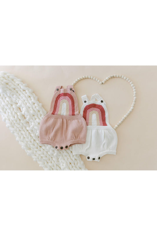 Rainbow Knitted Romper - BellaBerryDesigns