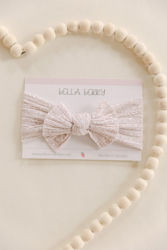 Floral Baby Girl Bow Headband - BellaBerryDesigns