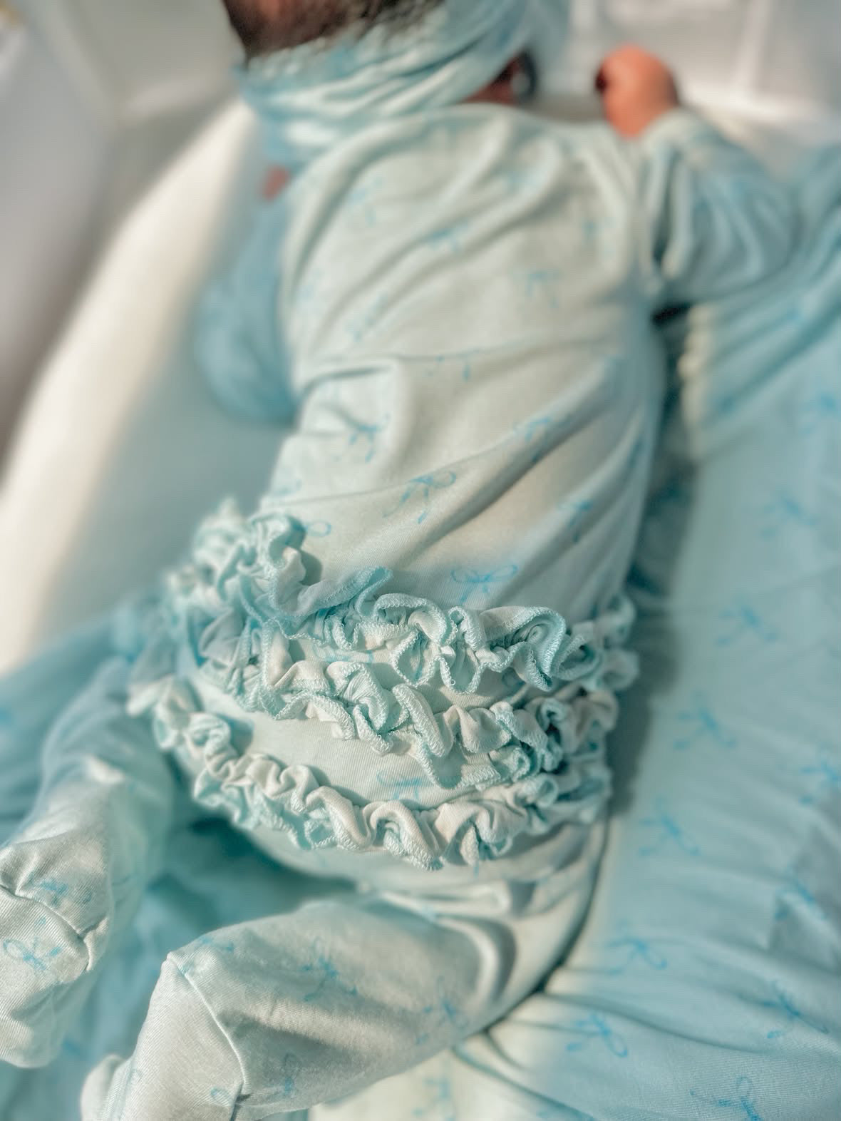 Personalized Bamboo Ruffled Footie