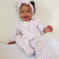 Lavender Bloom Ruffled Footie