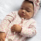 Pink Blossom Ruffled Footie