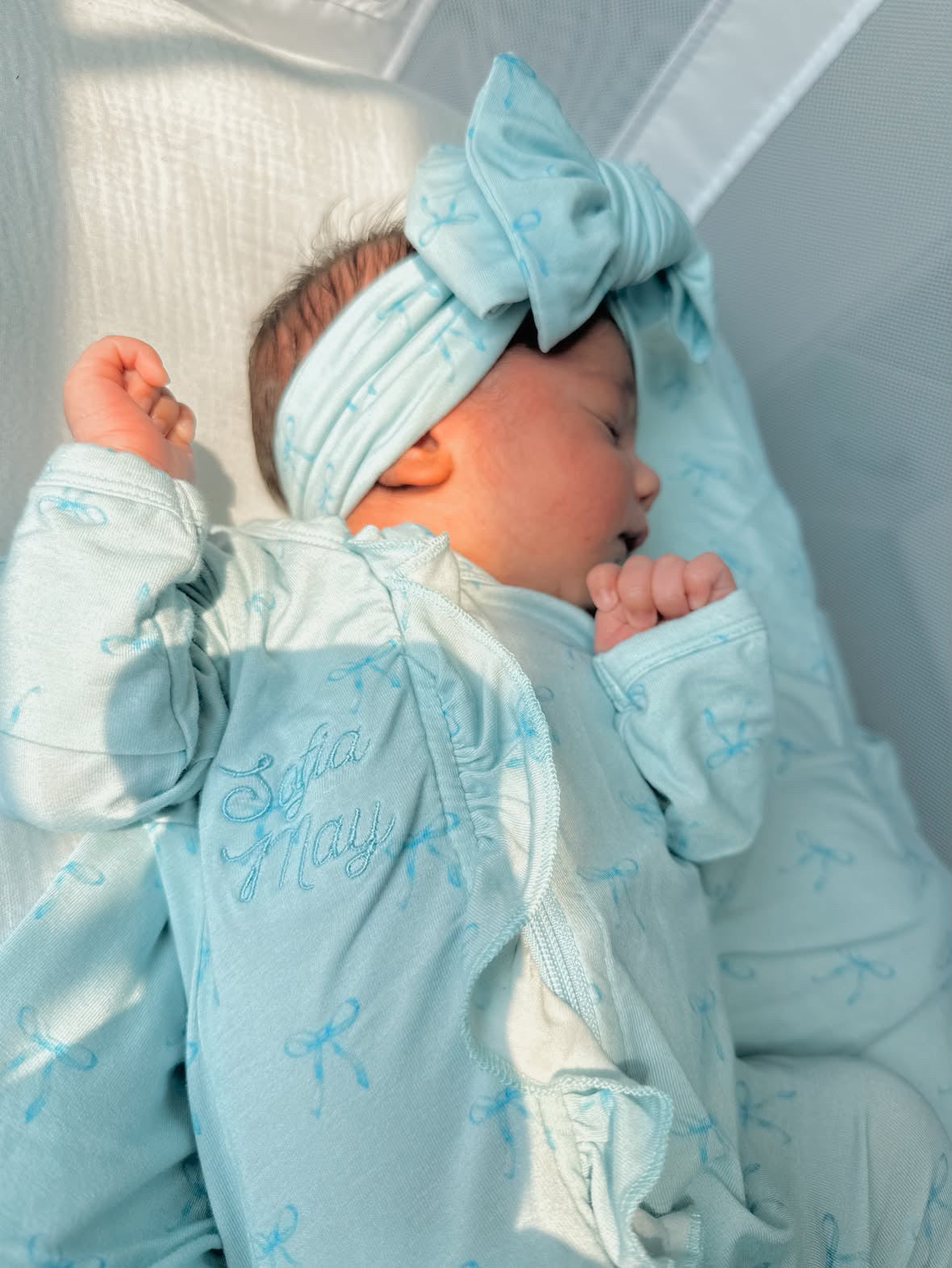 Personalized Bamboo Ruffled Footie