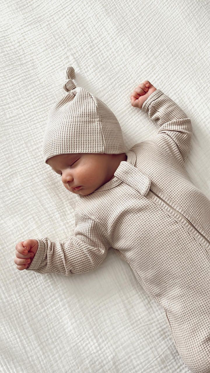 Organic Waffle Knit Footie