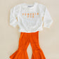 Pumpkin Pie Fall Outfit | Long Sleeve Crewneck & Bell Bottom Set