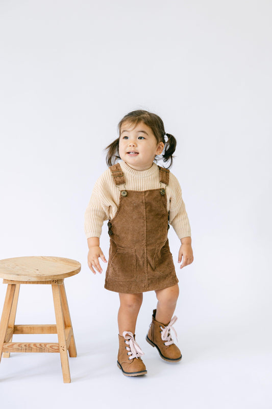 Corduroy Overall Dress - BellaBerryDesigns