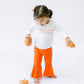 Pumpkin Pie Fall Outfit | Long Sleeve Crewneck & Bell Bottom Set